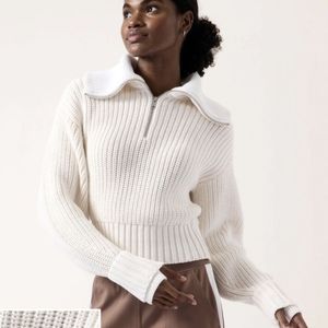 NWT Athleta Alder Sweater Magnolia White